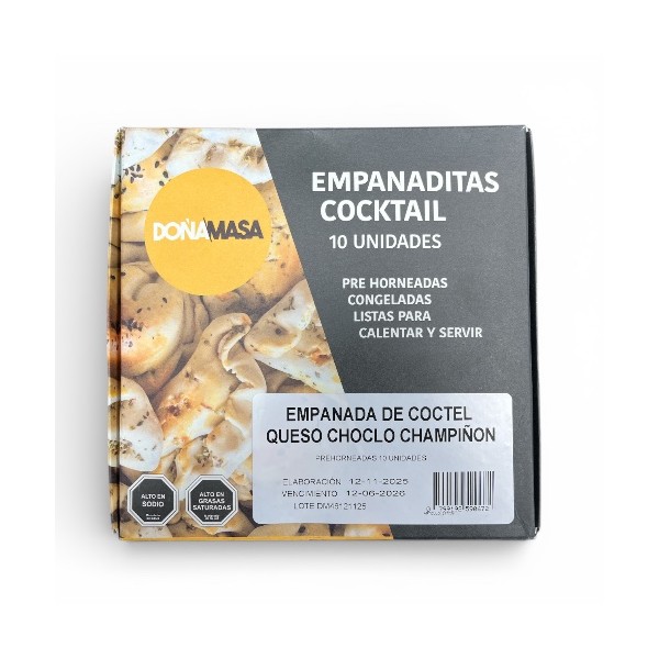 Doña Masa. Empanaditas queso choclo champiñón 10 Unid.